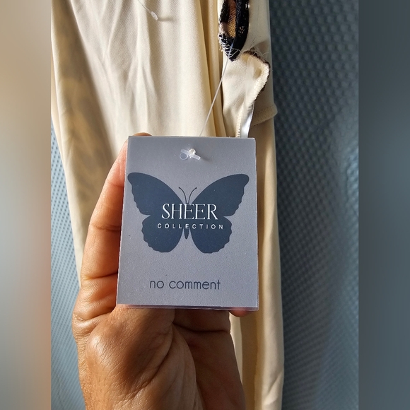 NWT - Long Mesh Animal Print Maxi Dress with Black Lace- Lined - Size Small - Picture 6 of 11